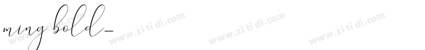ming bold字体转换